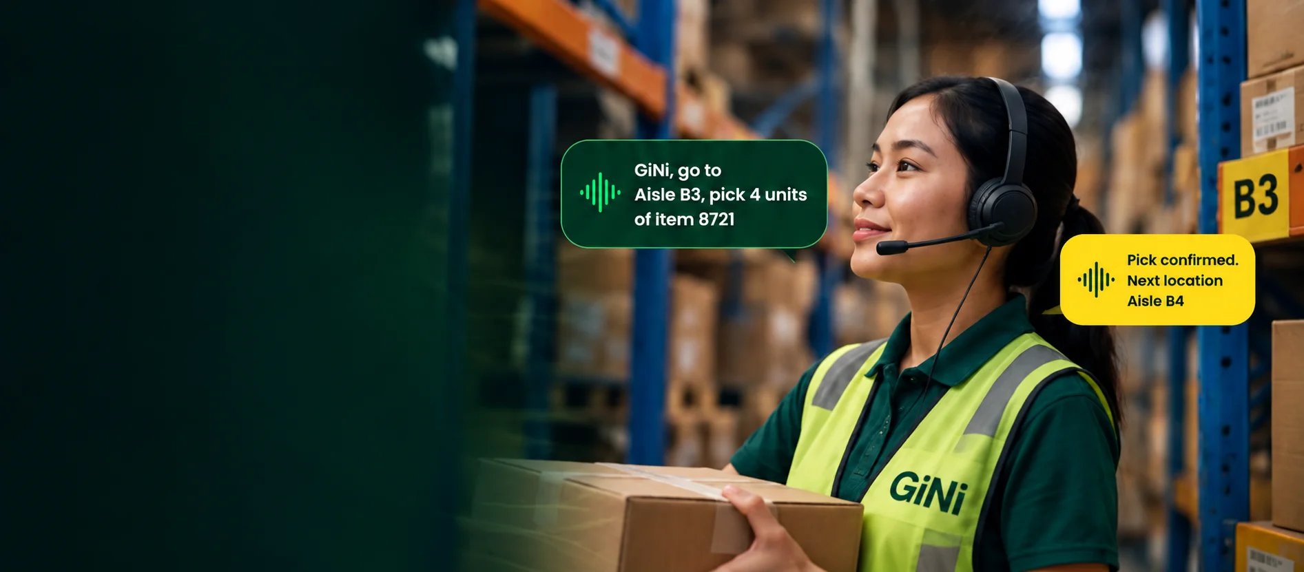 GiNi Voice Picking Warehouse Operator